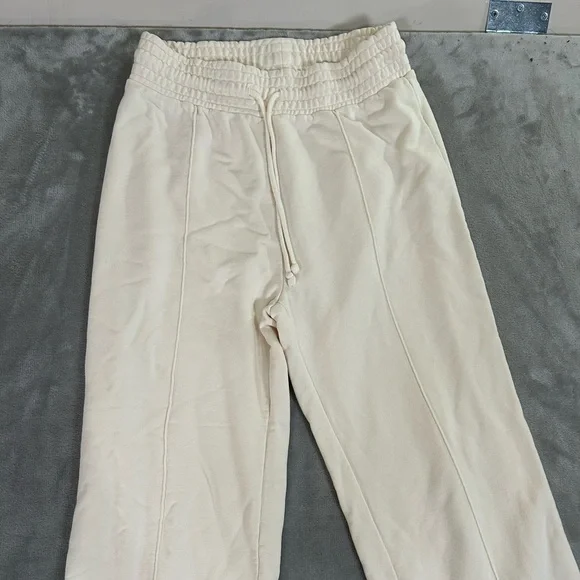 Free people cream straight leg drawstring sweater pants - Picture 2 of 9